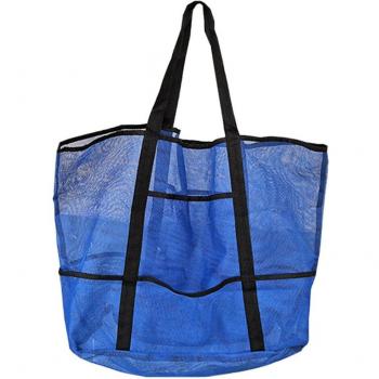 Bolsa de playa con malla grande para almacenamiento