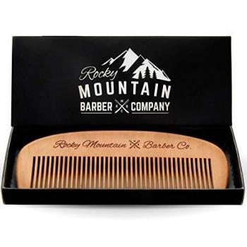 Rocky Mountain Premium Wooden Hair & Beard Comb in Box