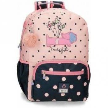 Mochila Enso Friends Together con bolsillos laterales rosa