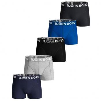 Björn Borg 5-Pack Jongens Slippende Boxershort Blauw/Groen (Taglia 158-164)
