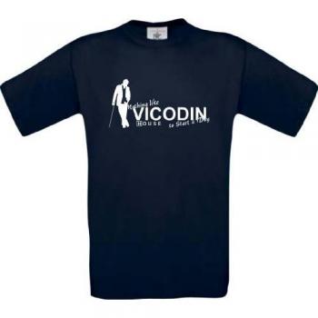 T‑shirt Dr House Culte « Feux de Jour » – Bleu S‑XXL (Nothing Like Vicodin)