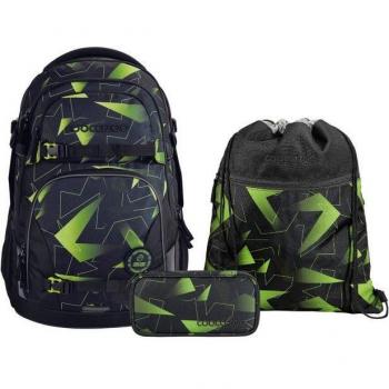 PORTER Lime Flash Kinder-Schulranzen‑Set mit ergonomischem Design