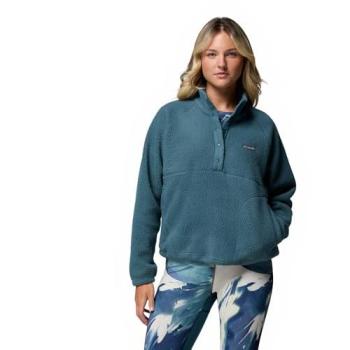 Half-Snap Pebbled Fleece by Jasper Ridge – Everblue, Size Small, Women’s