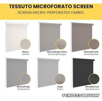 Estor microperforado 2,50m marrón/negro para interiores