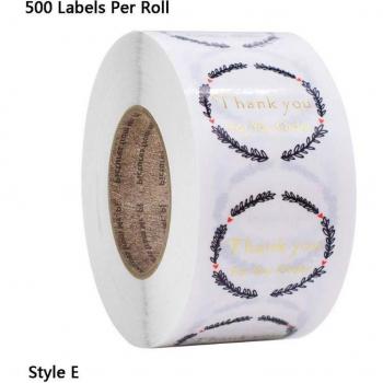 500 autocollants transparents Merci pour votre commande pour Scrapbooking
