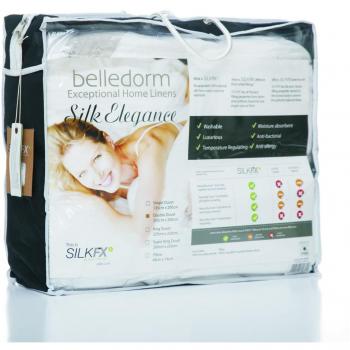 Belledorm Elegance Duvet, Filled with Silk, White, Kingsize