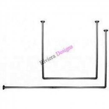 Bastone Doccia/Vasca Angolare Bianco 80X80-165 D.25 Cm