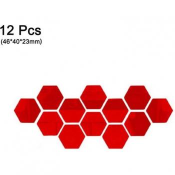 Espejo decorativo hexagonal autoadhesivo