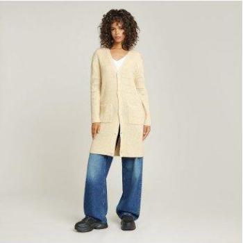 Cardigan G‑Star “Eggnog” Oristel 2XS – Tessuto Traspirante, Colore Bianco