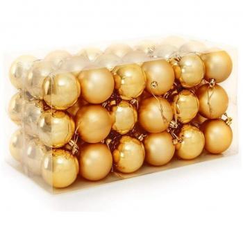 Bolas Navideñas 6 cm – Pack 54 piezas Oro Gold (Trade Shop)