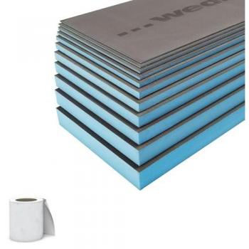 Panneau WEDI Étanche, Isolation Thermique 250x60x8 cm – Ensemble de 3