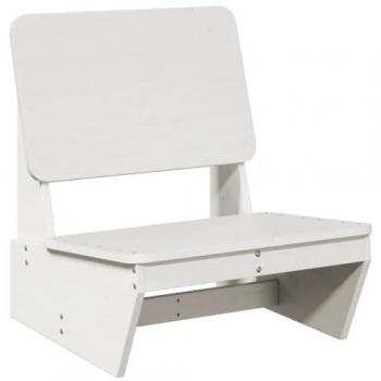 Chaise de jardin en bois blanc 60x64x70,5 cm