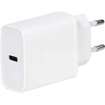 Cargador USB‑C 18W con Cable Integrado 1,2 m – Vivanco 60811 Euro‑USBC 3.0