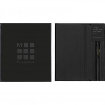 Set de cuaderno y bolígrafo Kaweco Moleskine negro