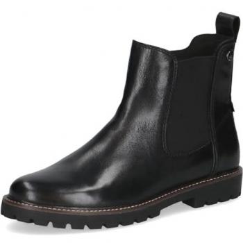 Bottine CAPRICE, noir, sans talon, cuir/textile, pointure 41