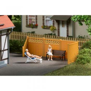 Privacy Barrier Auhagen 41648 with Upright Posts