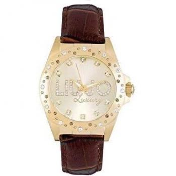 Orologio Donna LIU JO Luxury VENUS Pelle Swarovski New Bianco Rosè Gold Marrone
