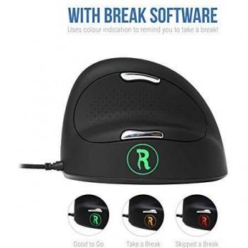 R-Go HE Break Mouse Ergonomic Vertical Mouse with Anti-RSI Software for Right-Handed Users, Grand Size ( Above 185mm )