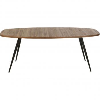 Table à manger ovale en teck recyclé 200x90 cm