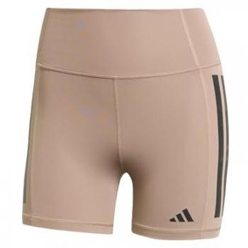 Chalky Brown L Female Short Leggings – adidas Optime 3 Stripes