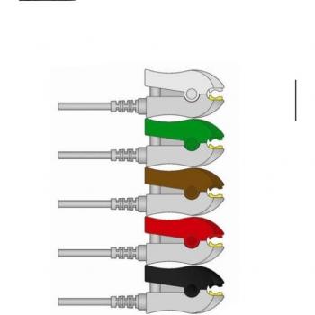 Câble ECG Monobloc, Fils 3-5, Clips à Pression – Utilisation Patient Datex