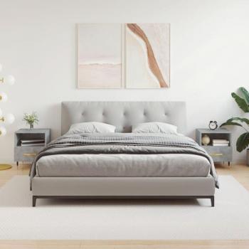 Set de Mesitas Nocturnas Madera Ingeniería Gris