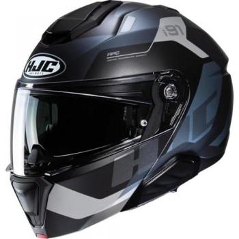 HJC i91 Carst Klapphelm Schwarz Grau Silber S male