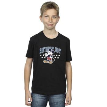 Boy’s Disney Mickey Birthday T‑Shirt in Black, 7‑8 Years