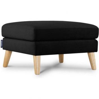Scandi Sitzhocker Tagio von Konsimo – Massivholzrahmen, Schwarz
