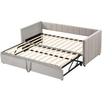 Letto a Soppalco 90x200 cm – Letto Singolo per Bambini con Scrivania, Ripiani e Vani Portaoggetti (Modfu)