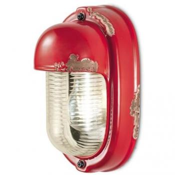 Applique Vintage in Ceramica Rossa C292 Ferroluce