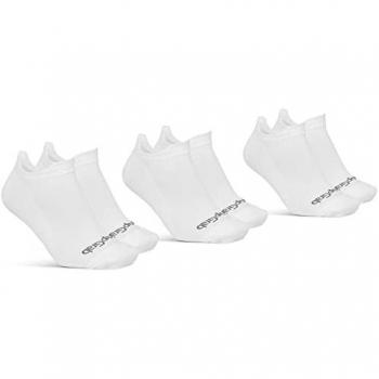 GripGrab Classic No Show Sommerstrümpfe, 3‑Pack – 44–47, Weiß – Herren & Damen