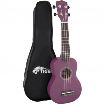 Tiger UKE7 Soprano Ukulele for Beginners, Purple