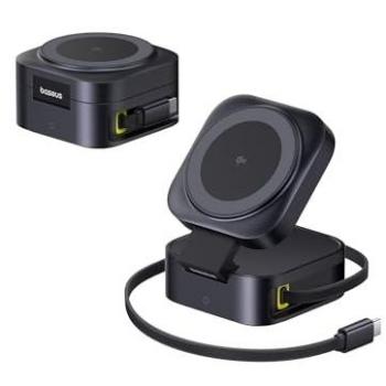PicoGo 2‑en‑1 Baseus, double sortie Qi 67 W, Noir cosmique