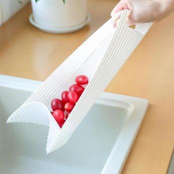 Lot de 2 planches à découper carrées pliables et antidérapantes (blanches)