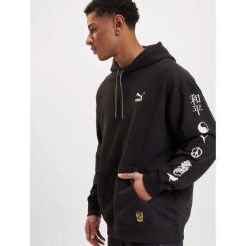Pull à capuche graphique noir pour homme