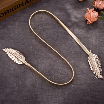 Hebilla Hoja Redonda Cinturón Elegante para Mujer