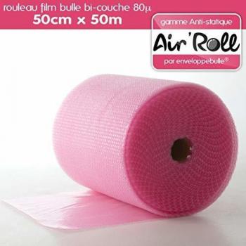 Pack de 20 Rouleaux de Film Bulle Antistatique 50cm x 50m