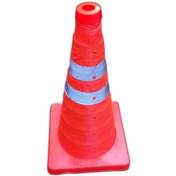 Cône réfléchissant en plastique, 70 cm, pliante
