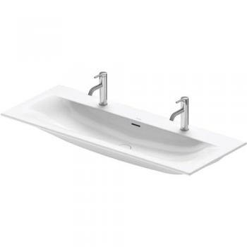 Lavandino Lavabo VIU Duravit 1230x490 mm bianco, doppio foro per rubinetto e trop-plein