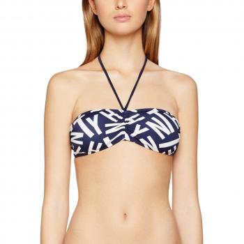 Bikini Top Tommy Hilfiger Kiara Bandeau para Mujer, Azul