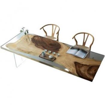Flusstisch aus echtem Holz 200x90