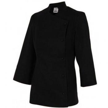 Chaqueta de chef Melisa negra T40