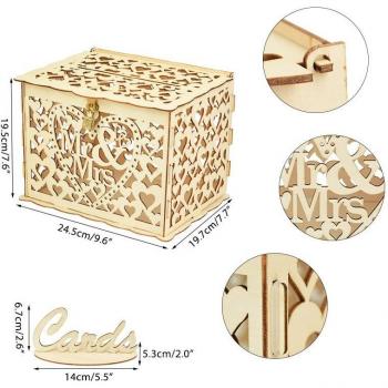 Contenedor de Madera para Cartas de Amor