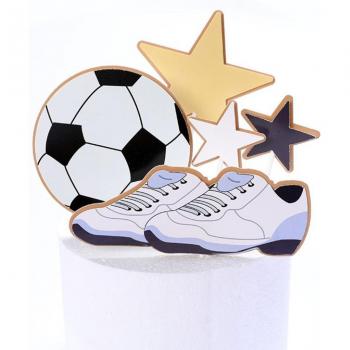 Accessoire de gâteau football pour fête d'anniversaire