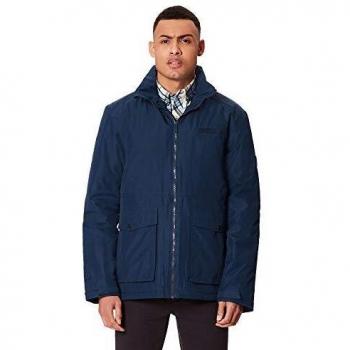Spezialregatta Herren-Wetterjacke mit verdeckter Kapuze, isoliert, Marineblau, XXL