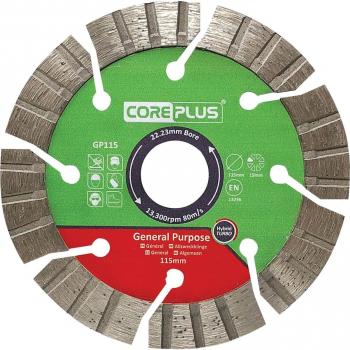CorePlus GP115 General-Purpose Hybrid Turbo Diamond Blade 115mm