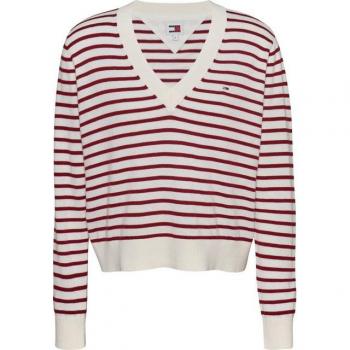 Tommy Jeans Basic Strickpullover mit Logostickerei