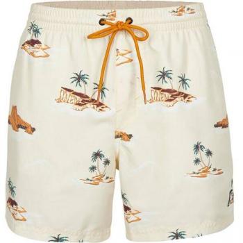 Men's XL O'Neill Lost Island 15 Beige Swimsuit Shorts
