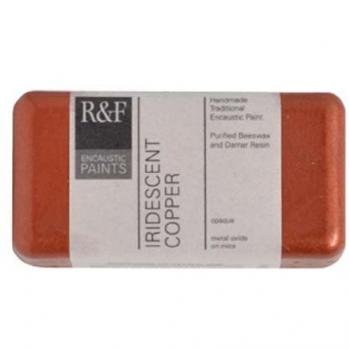 R & F Encaustic Wax Paint 40ml Iridescent Copper (Small Cake)